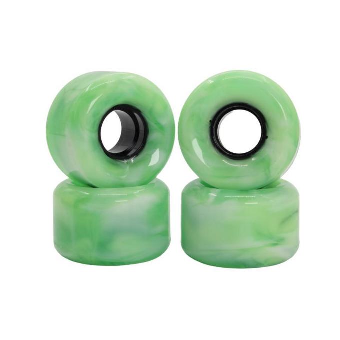Προσαρμογή Πράσινο PU τροχούς skateboard 50MM-59MM Downhill Longboard τροχούς 1