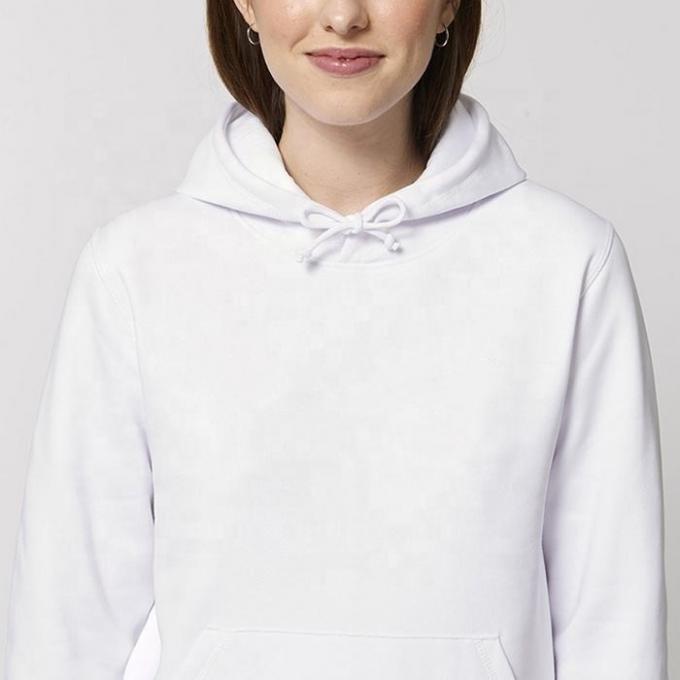 Σπαθί βαμβάκι βαρύ βάρος υπερμεγέθης Hoodie με μακρύ μανίκι Λευκό χρώμα 0